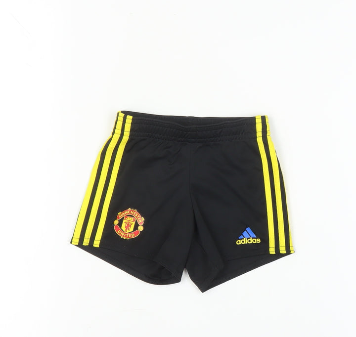 Adidas Black Unisex Baby Sports Shorts 9-12 Months