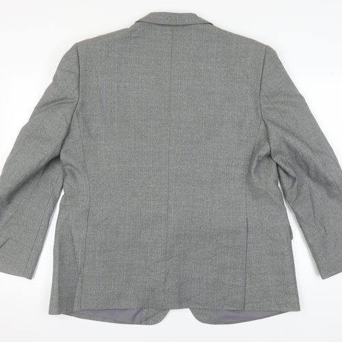 Dunn & Co Grey Men's Blazer Size 46, Short, Classic Style