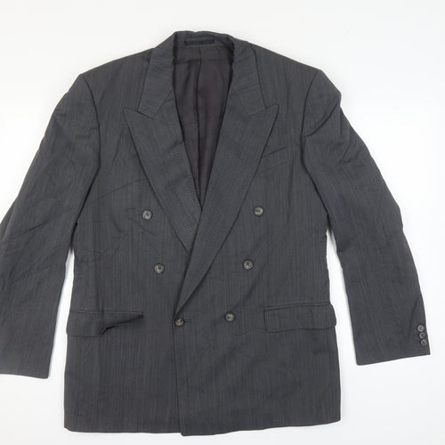 St Michael Men's Grey Double-Breasted Blazer, 42L