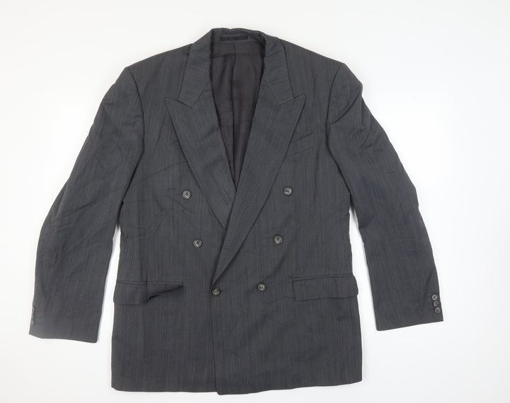 St Michael Men's Grey Double-Breasted Blazer, 42L