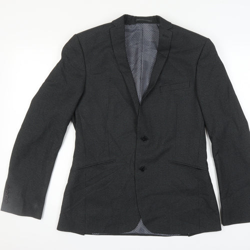 Limehaus Men's Black Blazer, Size 40, Long Jacket