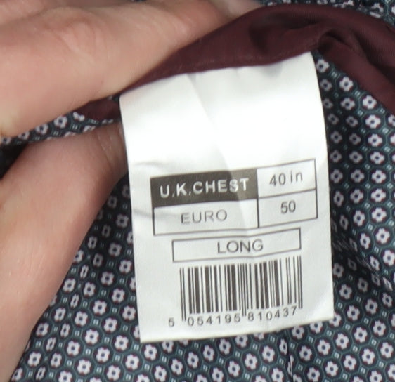 Limehaus Men's Black Blazer, Size 40, Long Jacket