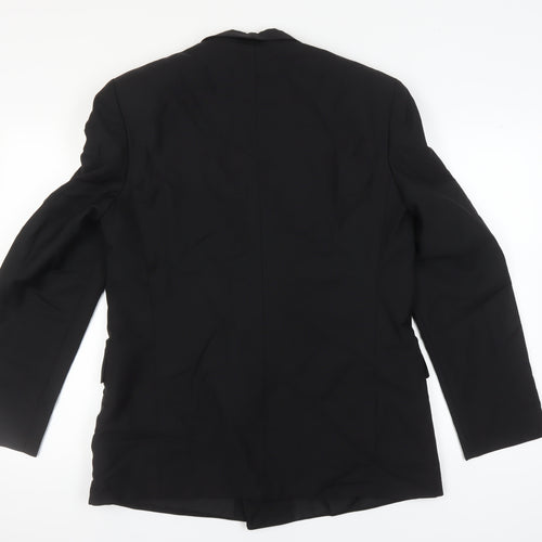 Modesto Bertotto Men's Black Double-Breasted Blazer 44L
