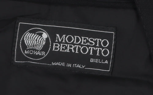 Modesto Bertotto Men's Black Double-Breasted Blazer 44L