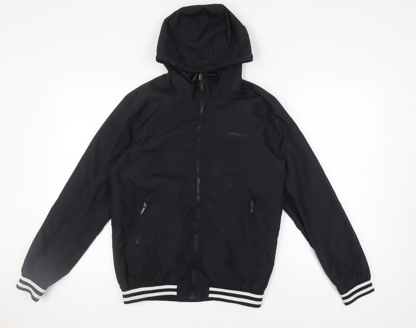 Airwalk Unisex Black XS Hooded Basic Jacket