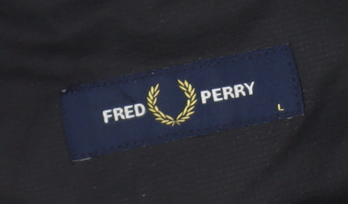 Fred Perry Men's Black Puffer Hooded Jacket L