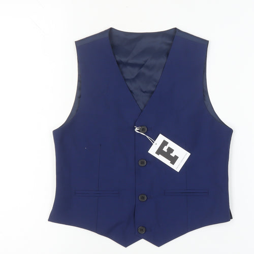 French Connection Boys Blue Waistcoat, 9 Years, Formal Style