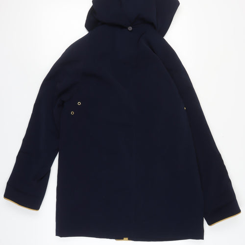 David Barry Women's Blue Coat, Size 12, Hooded, Casual