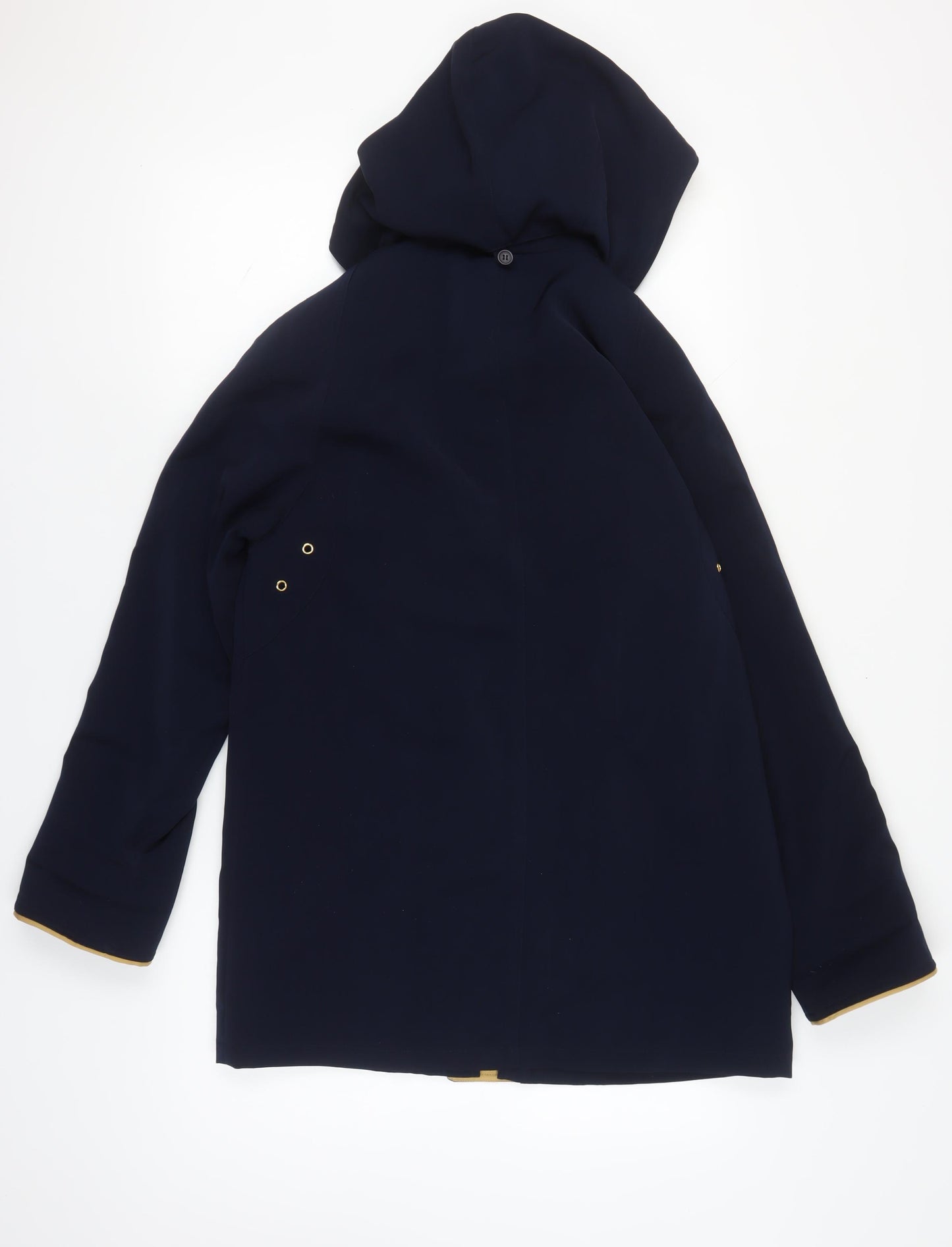 David Barry Women's Blue Coat, Size 12, Hooded, Casual
