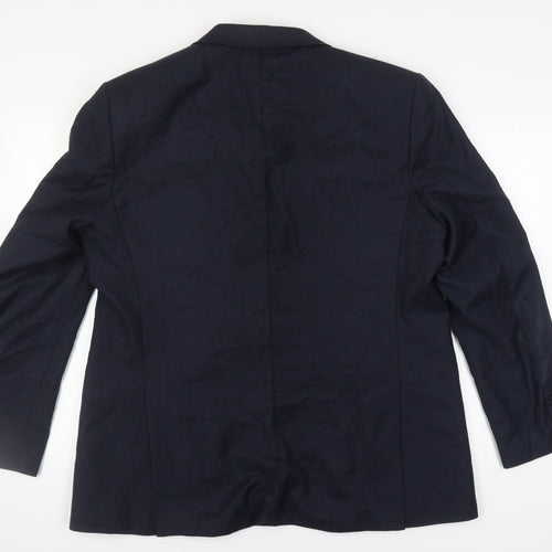 Marks and Spencer Men's Blue Blazer 46L Wool Jacket
