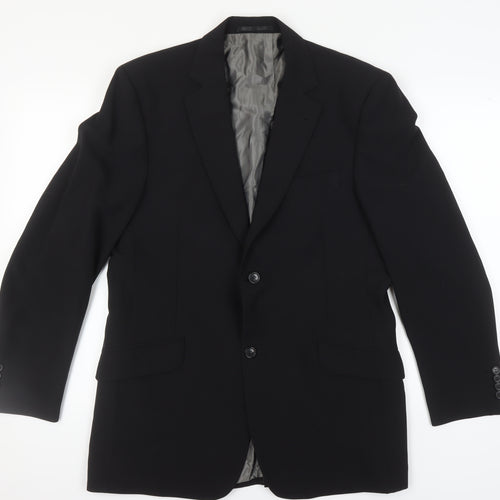 Next Men's Black Blazer 40R Regular Jacket
