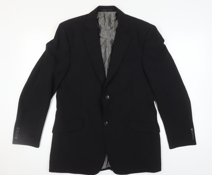 Next Men's Black Blazer 40R Regular Jacket