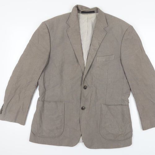 Marks and Spencer Men's Brown Linen Blazer 40S