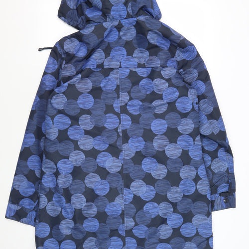 Maine Women’s Blue Hooded Rain Coat Size 14