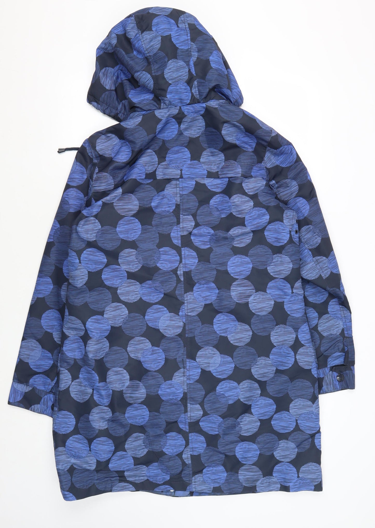 Maine Women’s Blue Hooded Rain Coat Size 14