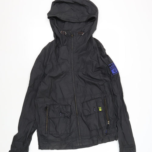 GoGo Men's Black S Parka Jacket Hooded