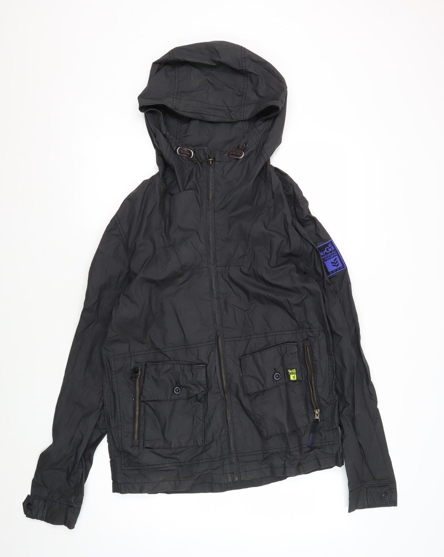 GoGo Men's Black S Parka Jacket Hooded