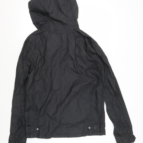 GoGo Men's Black S Parka Jacket Hooded