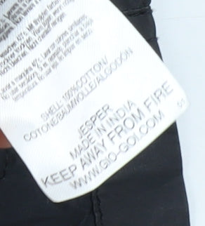 GoGo Men's Black S Parka Jacket Hooded