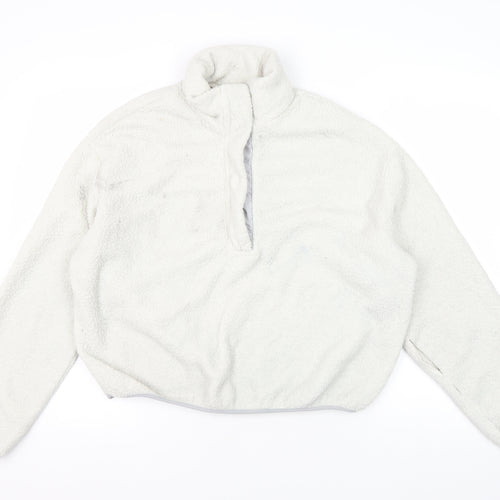 H&M Unisex Adult White Fleece Sweatshirt Size 12