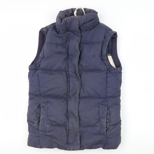 Jack Wills Women's Blue Waistcoat, Size 10, Casual Padded Style