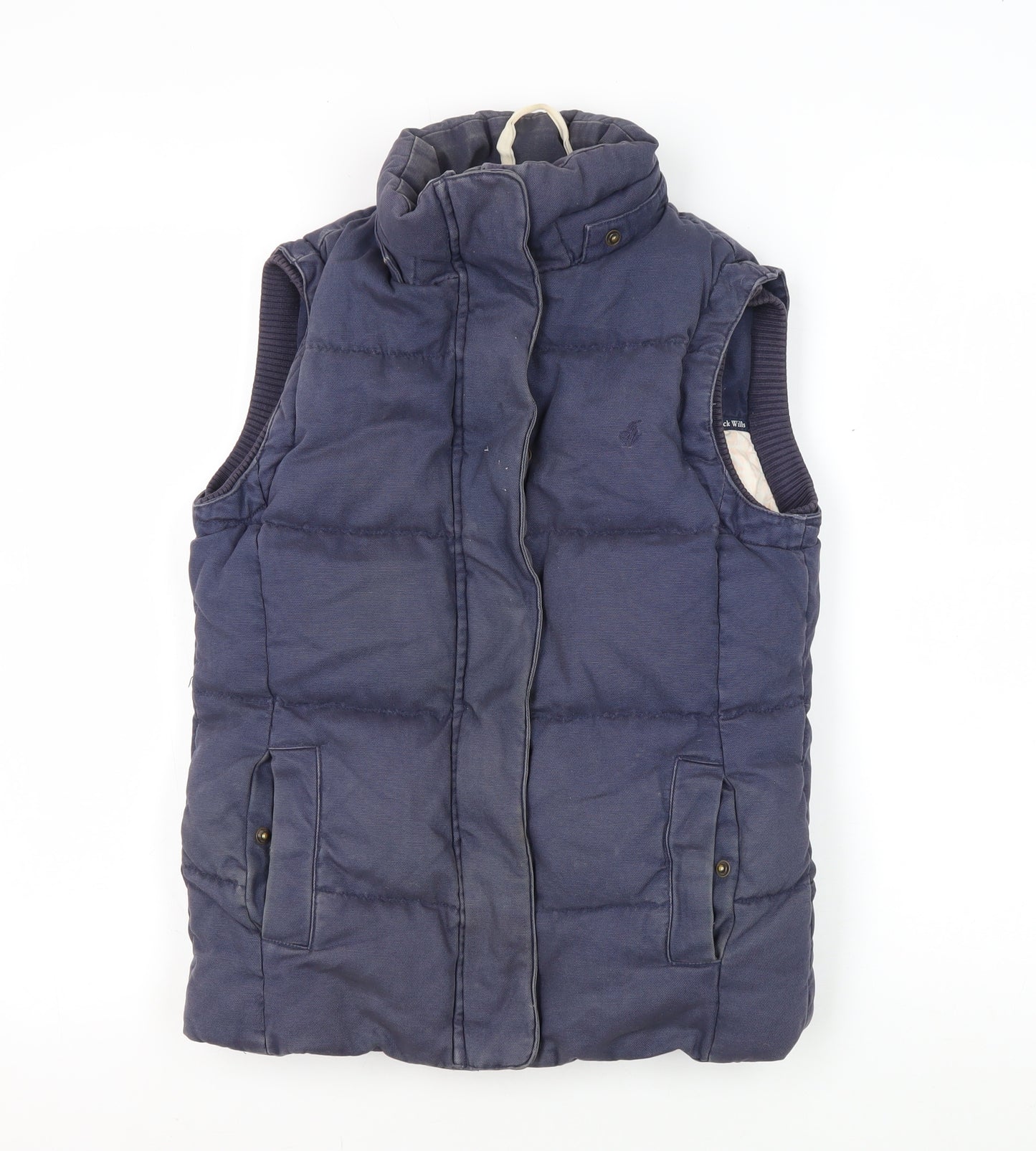 Jack Wills Women's Blue Waistcoat, Size 10, Casual Padded Style