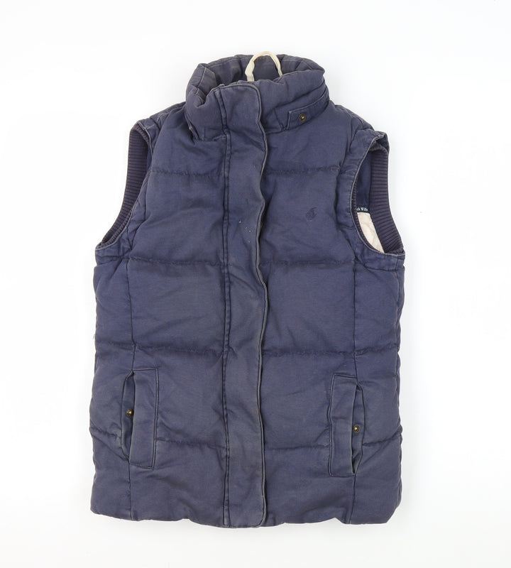 Jack Wills Women's Blue Waistcoat, Size 10, Casual Padded Style