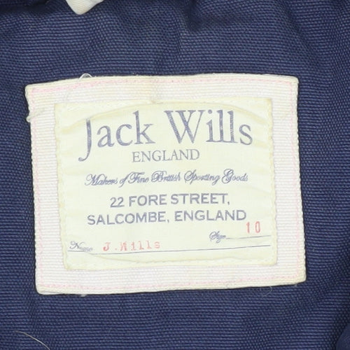 Jack Wills Women's Blue Waistcoat, Size 10, Casual Padded Style
