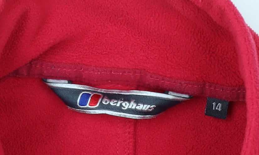 Berghaus Women's Red Fleece Hiking Jacket Size 14