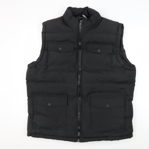 Threadbare Men's Black XL Puffer Waistcoat
