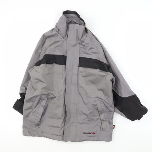 Trespass Boys Grey Black Parka Jacket 5-6 Years Winter
