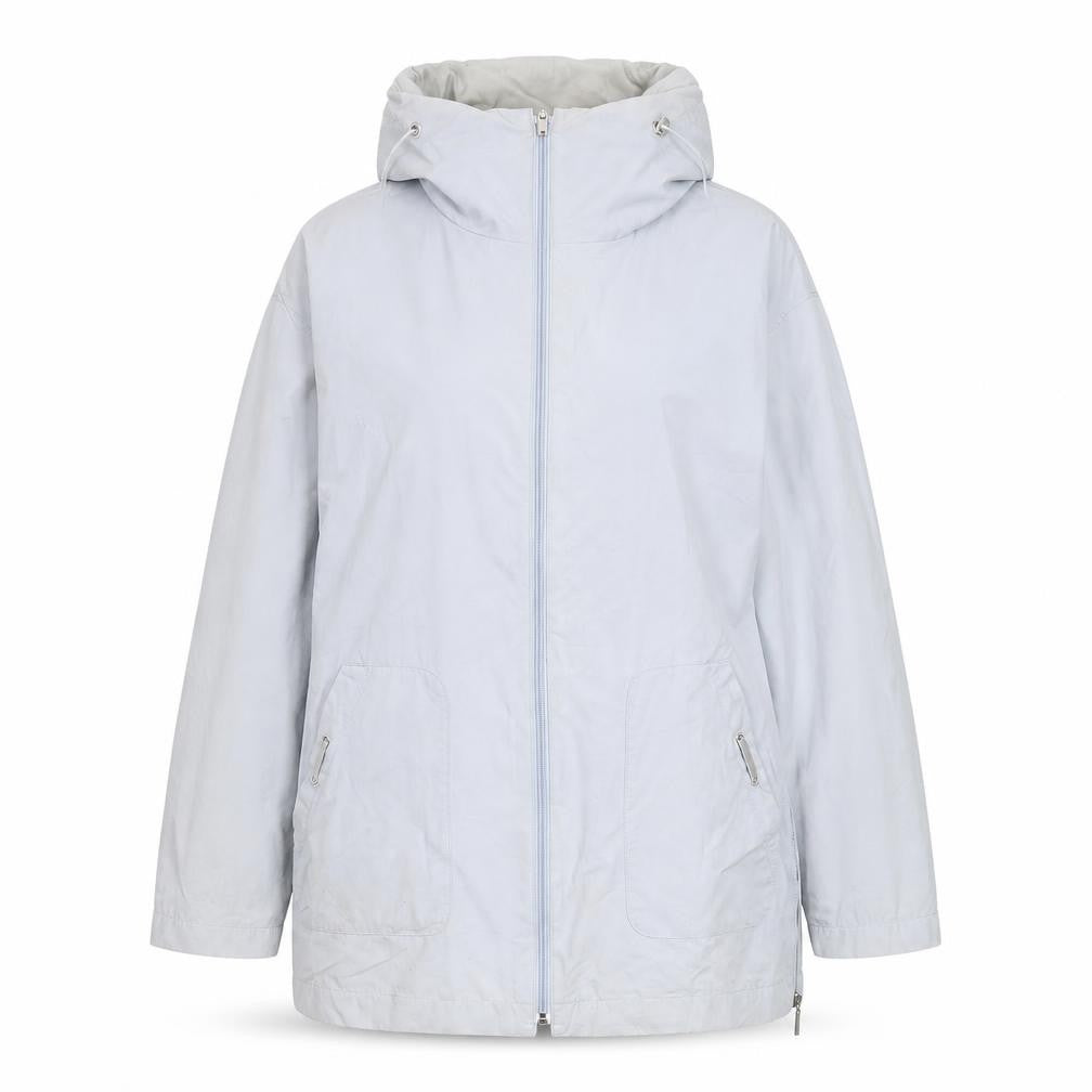 Front view of Daxon Women's Blue Long Sleeve Coat, size 14/16