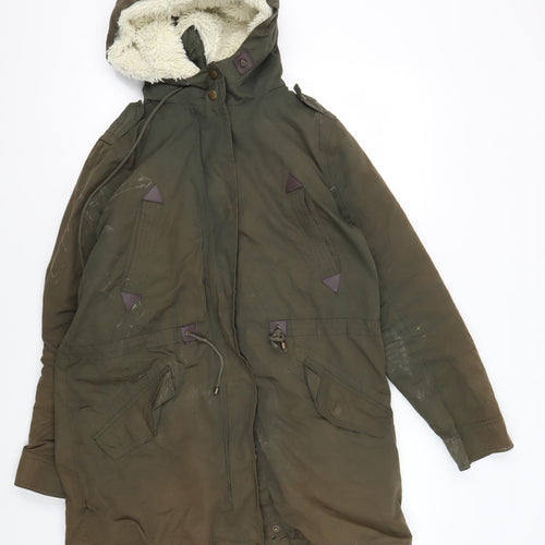 Mango Women's Green Parka Jacket - Size S