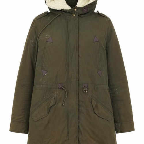 Mango Women's Green Parka Jacket - Size S