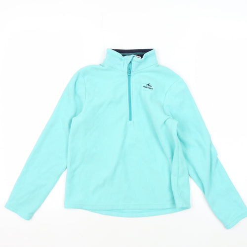 Quechua Girls Blue 1/2 Zip Fleece Sweatshirt 8-9 Years