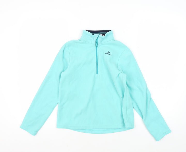 Quechua Girls Blue 1/2 Zip Fleece Sweatshirt 8-9 Years