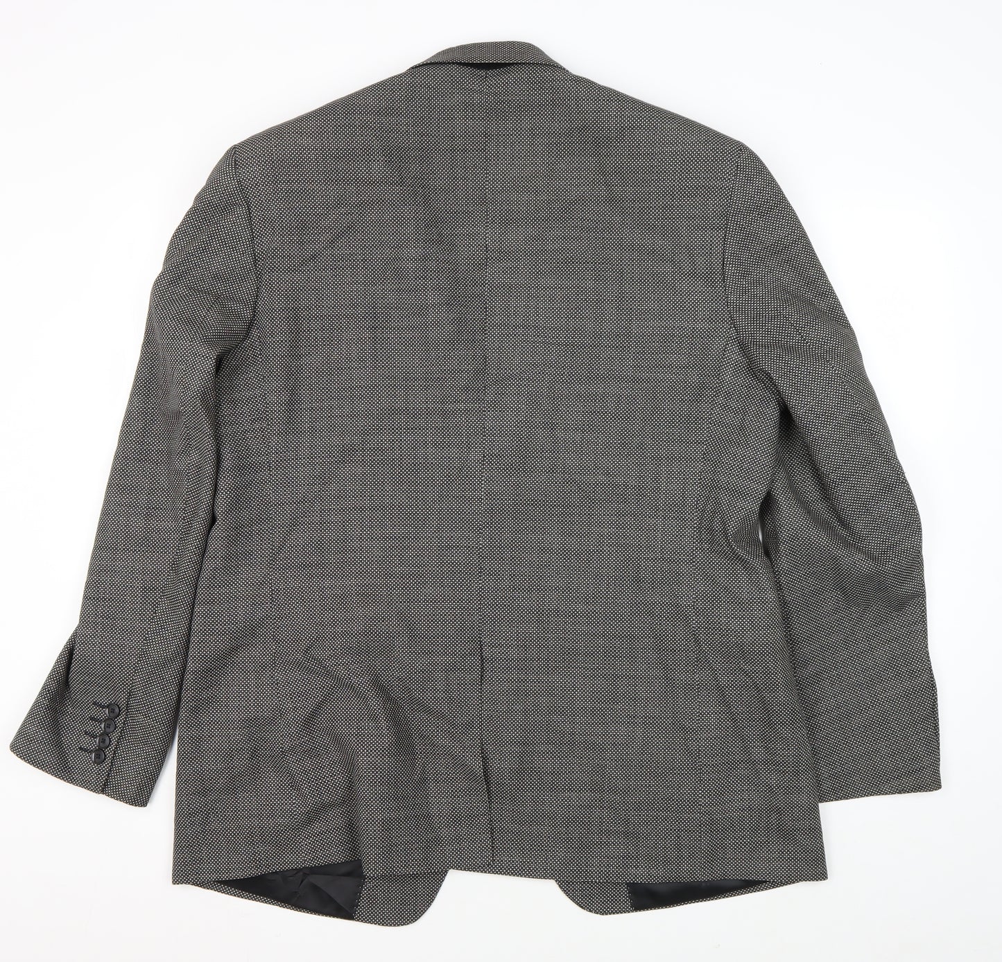 Marks and Spencer Men's Grey Wool Blazer - 44R