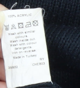 River Island Men's Black Pullover Jumper M