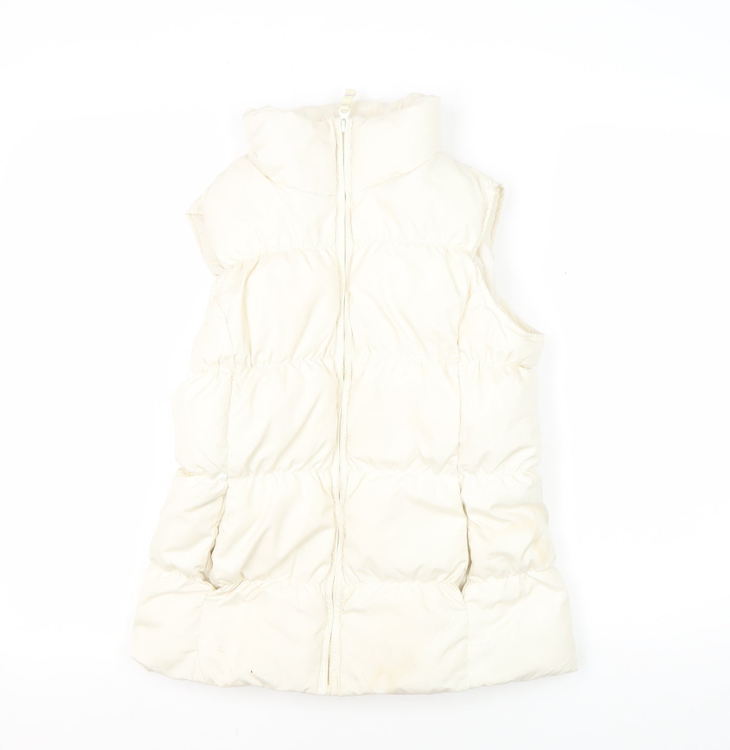 Lands' End Girls White Puffer Jacket 11 Years