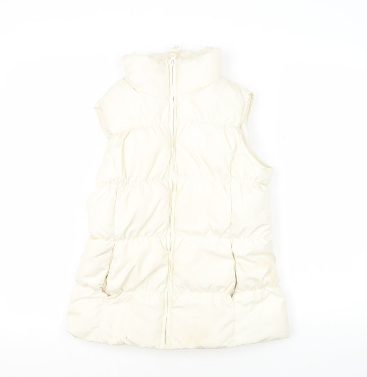 Lands' End Girls White Puffer Jacket 11 Years