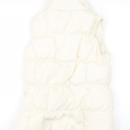 Lands' End Girls White Puffer Jacket 11 Years