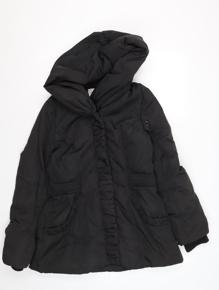 Monsoon Women's Black Puffer Jacket M Hooded