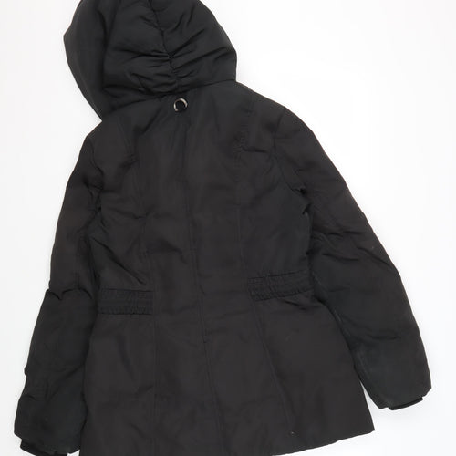 Monsoon Women's Black Puffer Jacket M Hooded