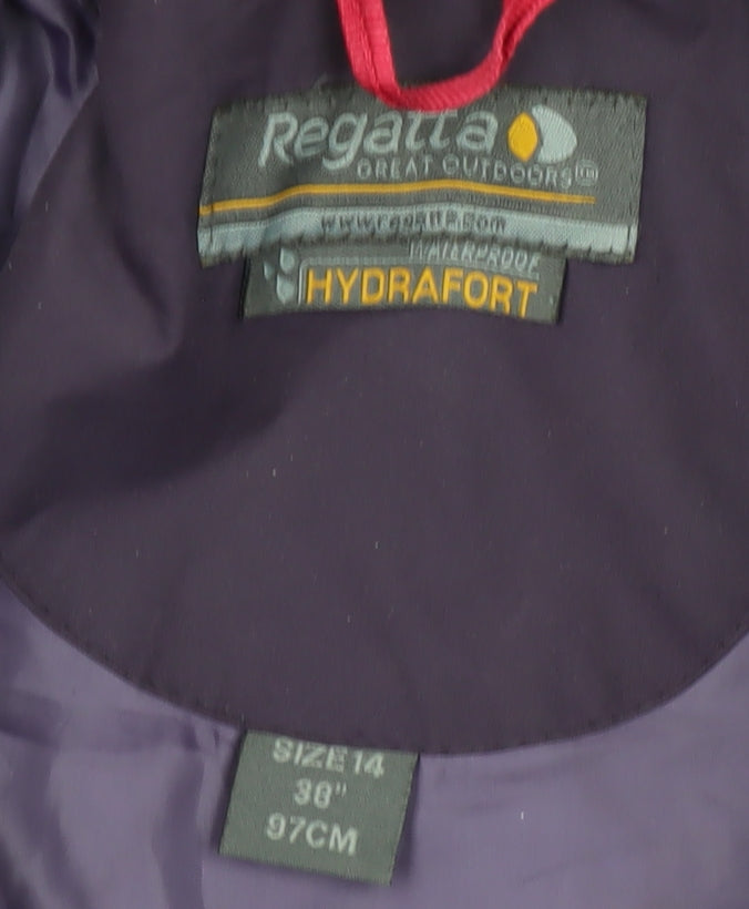 Regatta Women's Purple Waterproof Rain Coat Size 14
