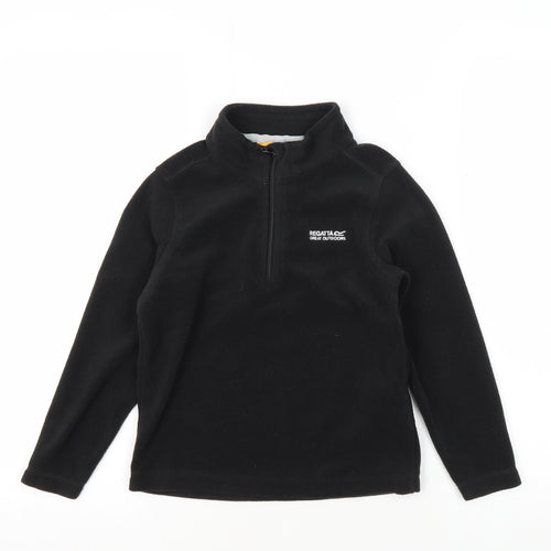 Regatta Boys Black Fleece Sweatshirt, 7-8 Years, High Neck