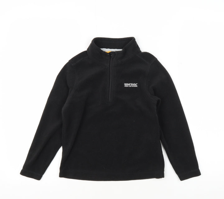Regatta Boys Black Fleece Sweatshirt, 7-8 Years, High Neck