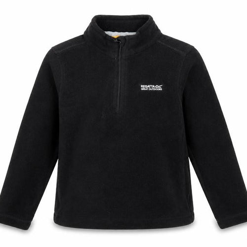 Regatta Boys Black Fleece Sweatshirt, 7-8 Years, High Neck