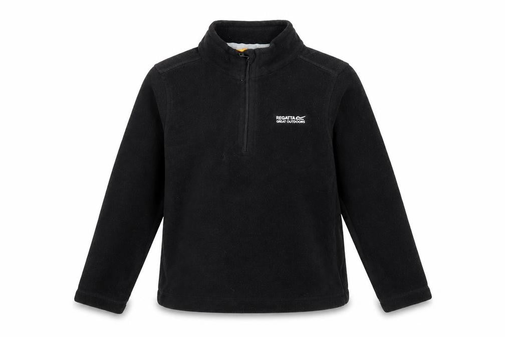 Regatta Boys Black Fleece Sweatshirt, 7-8 Years, High Neck