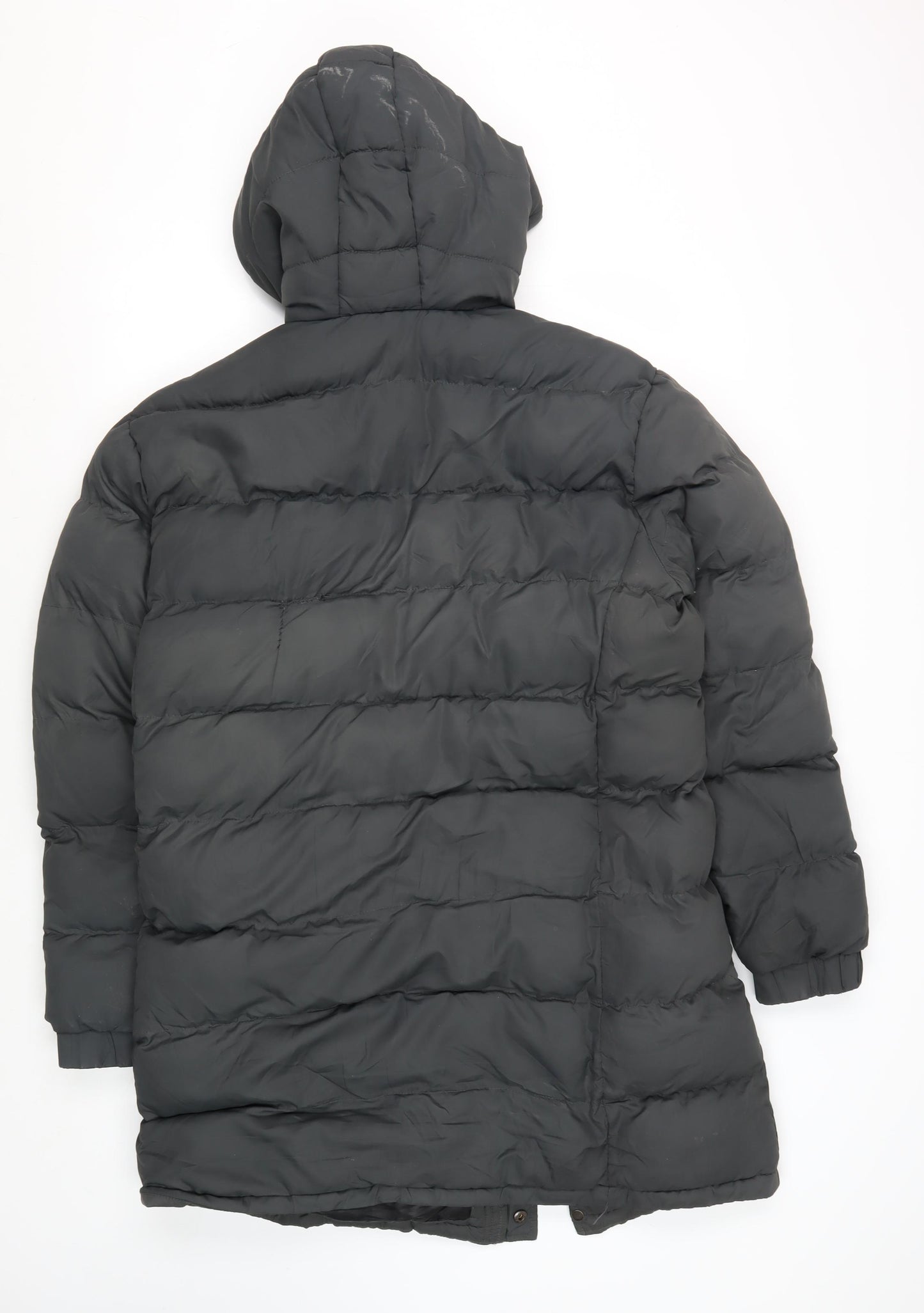 Brave Soul Men's Black Puffer Jacket M Hooded