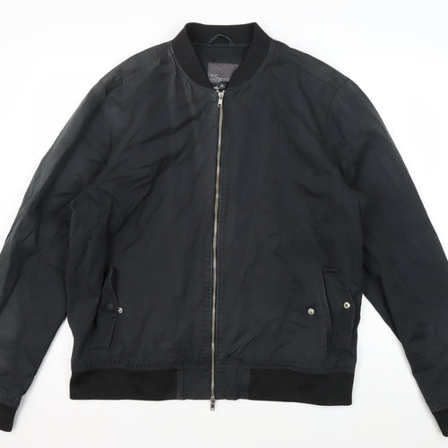Next Men's Black XL Bomber Jacket, Casual Style
